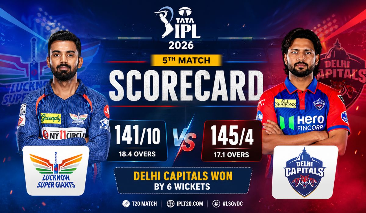 Lucknow Super Giants vs Delhi Capitals, 5th Match, IPL 2026 - Scorecard