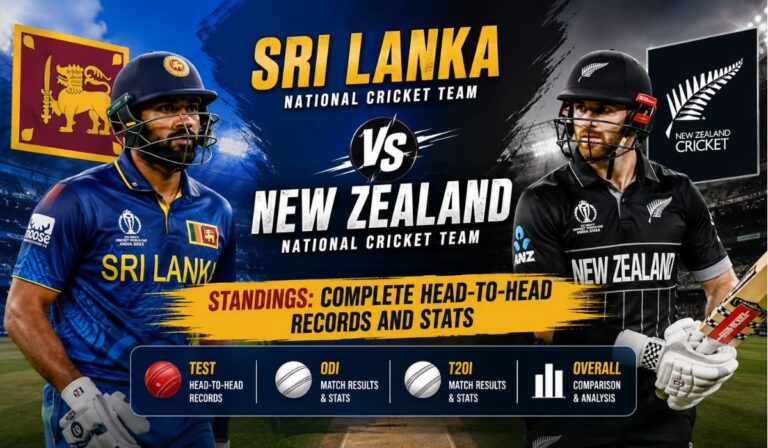Sri Lanka National Cricket Team vs New Zealand National Cricket Team Standings