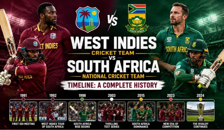 West Indies Cricket Team vs South Africa National Cricket Team Timeline