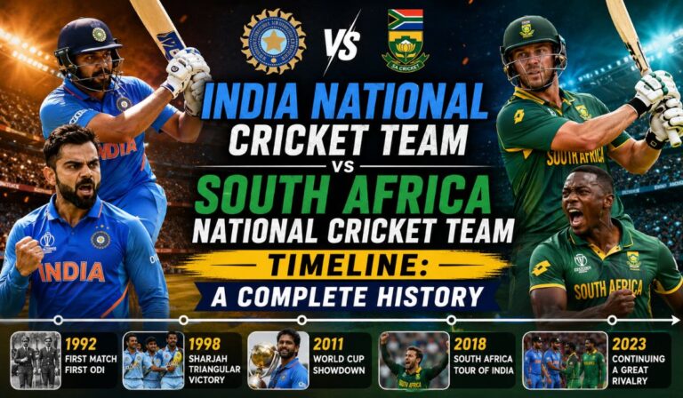 India National Cricket Team vs South Africa National Cricket Team Timeline