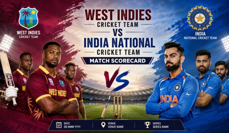 West Indies Cricket Team vs India National Cricket Team Match Scorecard