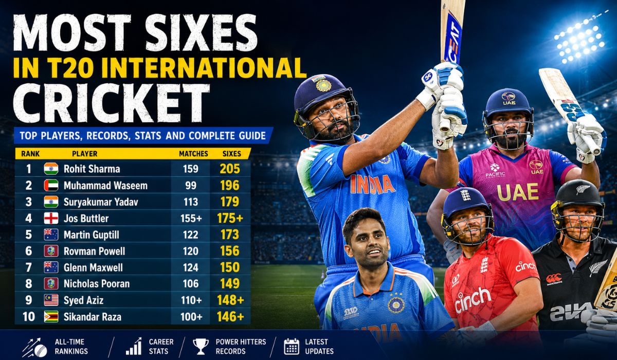 Most Sixes in T20 International Cricket