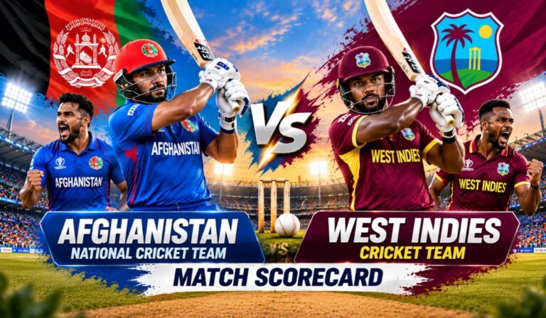 Afghanistan National Cricket Team vs West Indies Cricket Team Match Scorecard