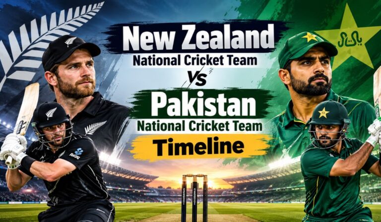 New Zealand National Cricket Team vs Pakistan National Cricket Team Timeline