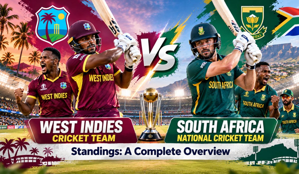 West Indies Cricket Team vs South Africa National Cricket Team Standings